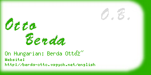 otto berda business card